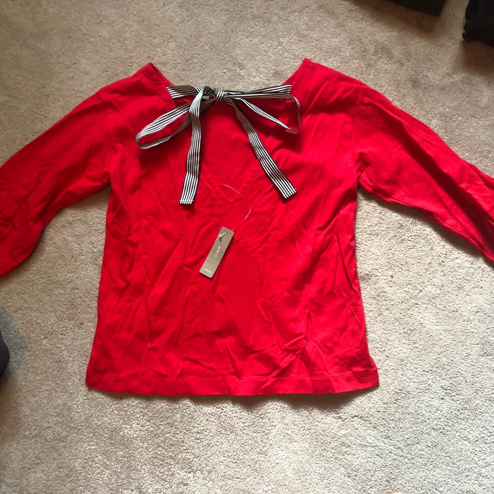 Red J. Crew Top
